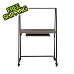 Sunjoy Group 33-Inch Mobile Computer Desk with Lockable Wheels