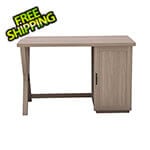 Sunjoy 47-Inch Farmhouse Design Computer Desk with Cabinet