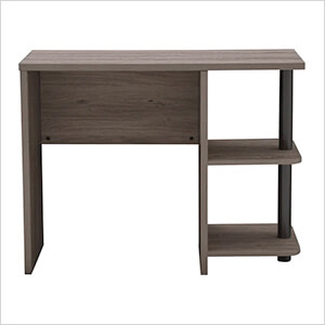 39-Inch Farmhouse Design Computer Desk with Two Open Shelves