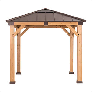 9 x 9 Wooden Hardtop Gazebo with Ceiling Hook