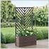 24-Inch Steel Privacy Screen Raised Garden Planter Bed with Trellis