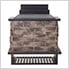 48-Inch Wood Burning Stone Fireplace with Fire Poker and Removable Grate