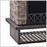 48-Inch Wood Burning Stone Fireplace with Fire Poker and Removable Grate