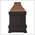 57-Inch Steel Wood Burning Fireplace with Fire Poker