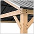 11 x 13 Wooden Gable Roof Hardtop Pavilion Gazebo with Ceiling Hook