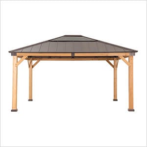 13 x 15 Wooden Hardtop Gazebo with Ceiling Hook