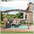 Modern 9 x 13 Metal Arched Pergola Kit with Bar Shelf