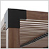 10 x 12 Modern Metal Pergola with Nature Wood Grain Finish