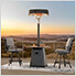 40K BTU Steel Outdoor Portable Propane Heater with Table Top