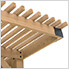 10 x 11 Wooden Grill / BBQ / Hot Tub Pergola with Large Bar Shelves
