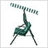 2-Seat Steel Patio Swing Chair with Tilt Canopy