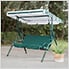 2-Seat Steel Patio Swing Chair with Tilt Canopy