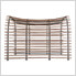 12 x 14 Modern Dark Brown Steel Arc-Shaped Pergola