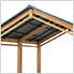 AutoCove 11 x 20 Gable Roof Wood Carport / Gazebo with 2 Ceiling Hooks