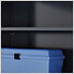 12.5' Premium Santorini Blue Garage Cabinet System with Stainless Steel Tops