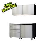 Contur Cabinet 5' Premium Stainless Steel Garage Cabinet System with Stainless Steel Tops