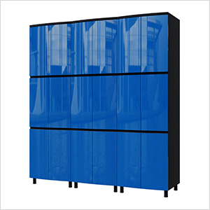 7.5' Premium Santorini Blue Garage Cabinet System