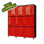 Contur Cabinet 7.5' Premium Cayenne Red Garage Cabinet System