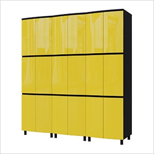 7.5' Premium Vespa Yellow Garage Cabinet System