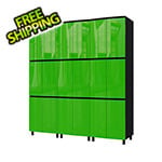 Contur Cabinet 7.5' Premium Lime Green Garage Cabinet System