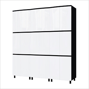 7.5' Premium Alpine White Garage Cabinet System