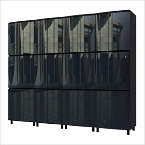 10' Premium Karbon Black Garage Cabinet System