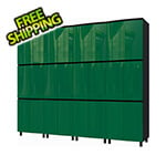 Contur Cabinet 10' Premium Racing Green Garage Cabinet System