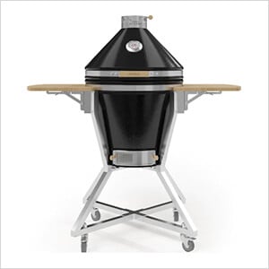 22-Inch Kamado Charcoal Grill with Cart (Midnight Black)