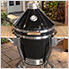 22-Inch Kamado Charcoal Grill with Cart (Midnight Black)