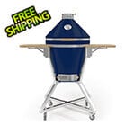 NewAge Outdoor Kitchens 22-Inch Kamado Charcoal Grill with Cart (Indigo)