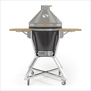 22-Inch Kamado Charcoal Grill with Cart (Taupe and Iron Black)