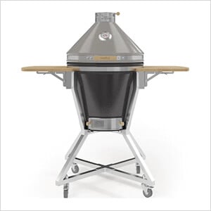 22-Inch Kamado Charcoal Grill with Cart (Taupe and Iron Black)