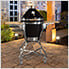 22-Inch Kamado Charcoal Grill with Cart (Taupe and Iron Black)