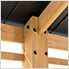 AutoCove 11 x 13 Gable Roof Wood Carport / Gazebo with Ceiling Hook