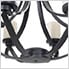 Traditional Outdoor Battery Powered Six-Light LED Chandelier