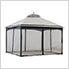 11 x 13 Steel 2-Tier Soft Top Gazebo with Ceiling Hook and Netting