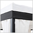 10 x 10 White and Black Soft Top Gazebo with Ceiling Hook