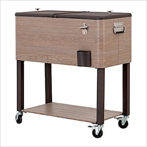 80-Quart Rolling Ice Chest Cooler Cart