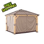 Sunjoy Group Replacement Curtains for 11 x 11 Wood-Framed Gazebos