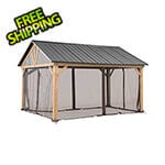 Sunjoy Group Replacement Mosquito Netting for 13 x 15 Wood-Framed Gazebos with Netting Tube