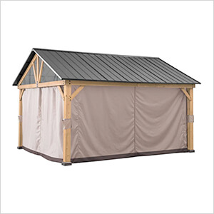 Replacement Curtains and Mosquito Netting for 13 x 15 Wood-Framed Gazebos with Netting Tube