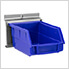 PVC Slatwall Blue Parts Bins with Parts Bins Support (Pack of 4)