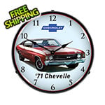 Collectable Sign and Clock 1971 Chevelle SS Backlit Wall Clock