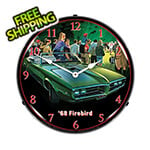 Collectable Sign and Clock 1968 Pontiac Firebird Backlit Wall Clock