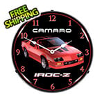 Collectable Sign and Clock 1987 Camaro IROC-Z Backlit Wall Clock