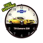 Collectable Sign and Clock 1979 Z28 Camaro Backlit Wall Clock