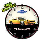 Collectable Sign and Clock 1979 Z28 Camaro Backlit Wall Clock