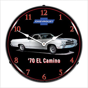 1970 El Camino SS 396 Backlit Wall Clock