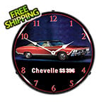 Collectable Sign and Clock 1968 Chevelle SS 396 Backlit Wall Clock