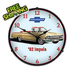 Collectable Sign and Clock 1962 Impala Convertible Backlit Wall Clock
